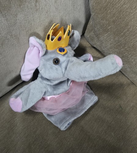 Restoration Hardware Elephant Hand Puppet Circus Princess 10" - Picture 4 of 5