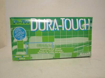 Ansell Dura-Touch Powdered Vinyl Gloves 34-700 Small