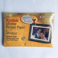 Kodak Ultima Picture Paper High Gloss 4 x 6 Sheets for Inkjet 20 Sheets Sealed