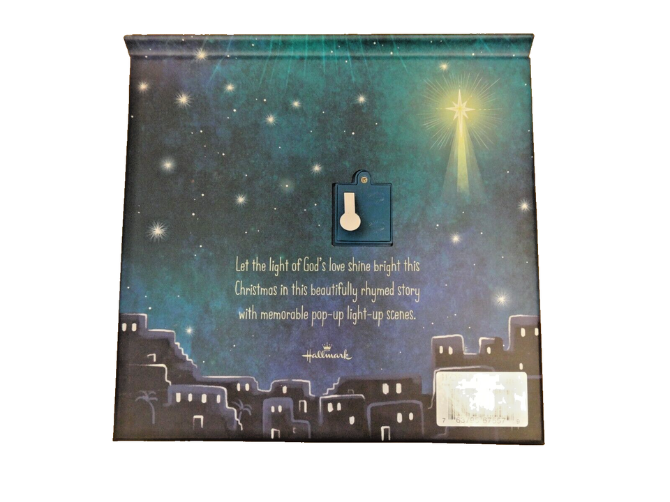 HALLMARK THE LIGHT OF CHRISTMAS LIGHT UP POP UP STORY BOOK STORYBOOK