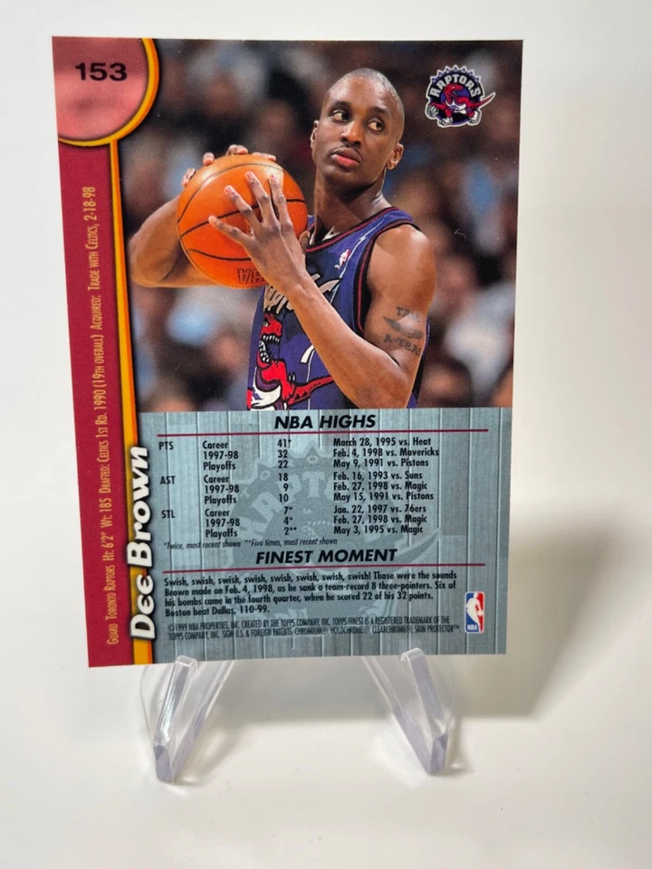 DEE BROWN 1998-99 Topps Finest #153 Raptors - Image 2 of 2
