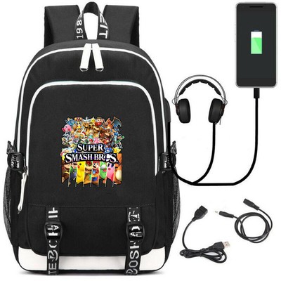 Super Smash Bros Backpack Kids Unisex schoolbag Rucksack Shoulder Travel Bags #3 Super Smash Bros Backpack Kids Unisex schoolbag Rucksack Shoulder Travel Bags #3