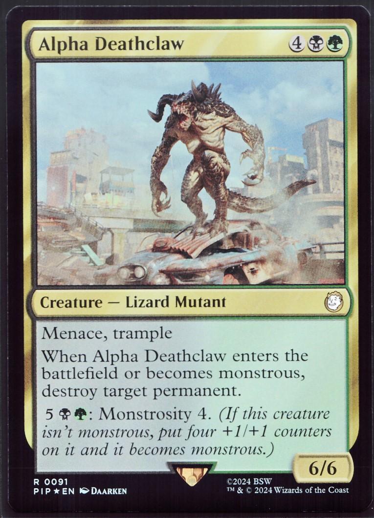 Alpha Deathclaw - 91 Foil MTG Fallout | eBay