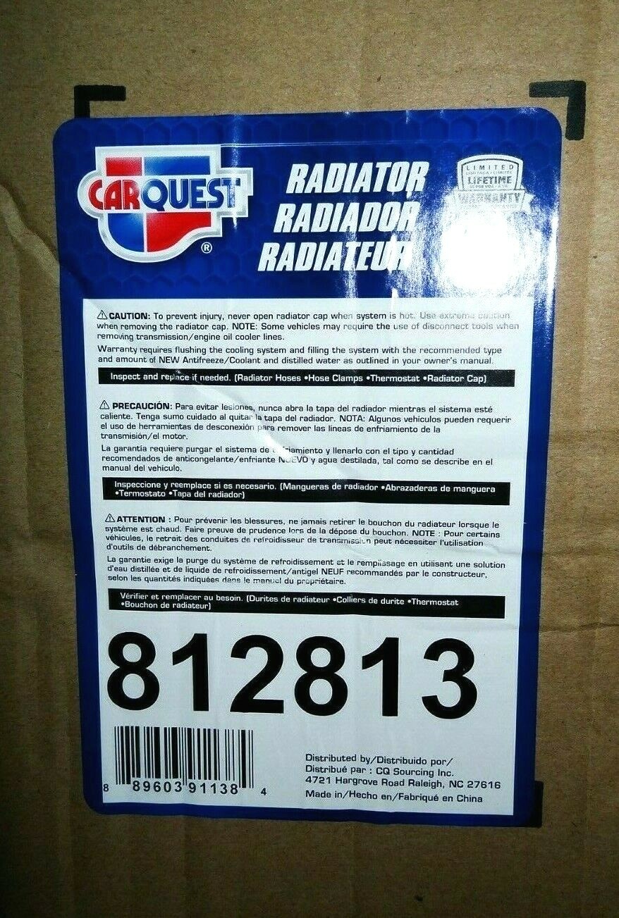 Radiator CARQUEST 812813 for sale online eBay