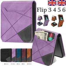For Samsung Galaxy Z Flip 3 4 5 6 7 Wallet Case Holder Leather Shockproof Cover