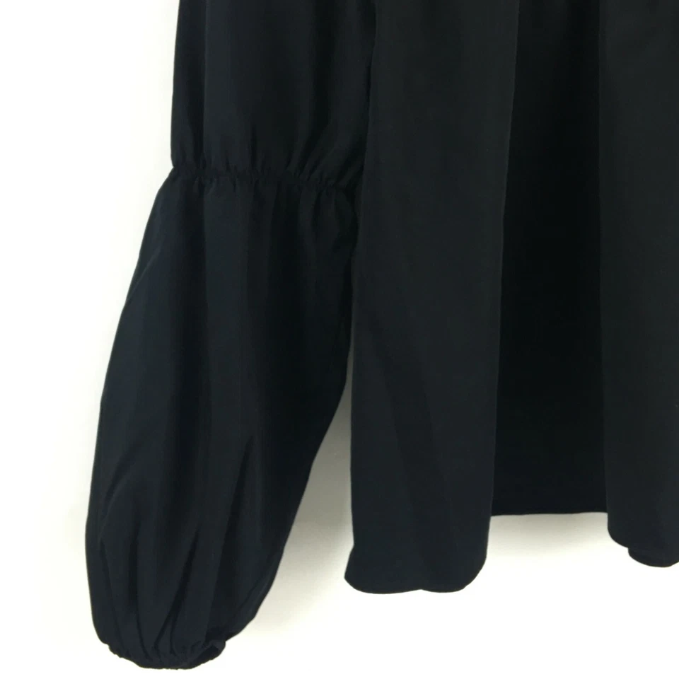 Blusa Elizabeth And James Top Mediana Negra Campesina Manga Larga Algodón Foto 4 de 4