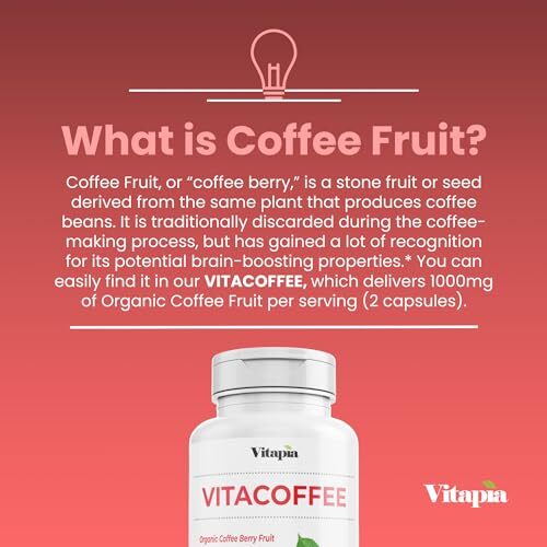Vitacoffee 1000mg Organic Coffeeberry Supplement Coffee Fruit