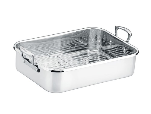 NEW Scanpan Impact 18/10 S/Steel Roasting Pan W/Rack 48cm x 31cm! (RRP $215) - Bild 1 von 2