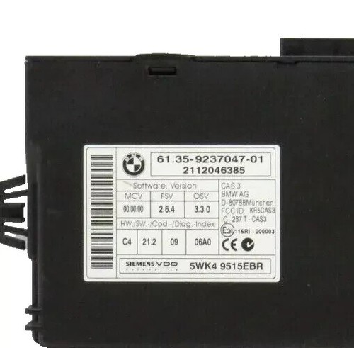 BMW X1 E84 5 E60 3 E90 E91 1 E87 CAS3 BODY CONTROL MODULE 9237047 VDO SIEMENS - Picture 2 of 4