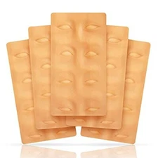 5 PC Tattoo Practice Skin For Eyebrows, Permanent Makeup, Microblading Supplies