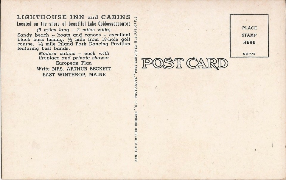 East Winthrop, MAINE Lighthouse Inn & Cabins ROADSIDE MULTIVIEW