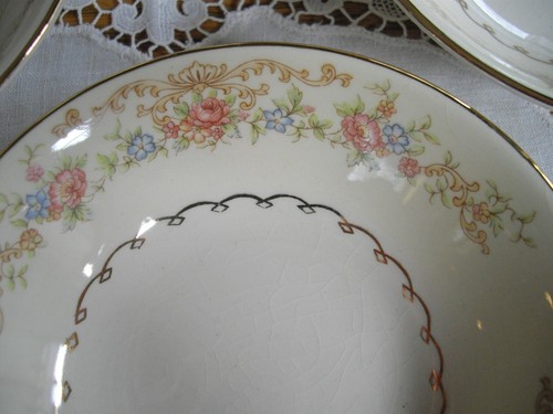 Fruteros vintage Paden City 5" flores rosas ~ Juego de 5 ~ - Imagen 3 de 12