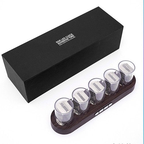 LED Nixie Röhrenuhr RGB Digital Vintage Uhr für Home Desktop Deko Geschenk DIY - Bild 10 von 13