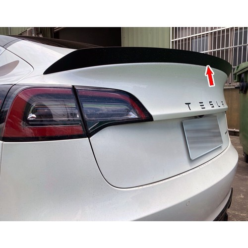 Unpainted FRP For Tesla Model 3 4DR Sedan A Type Rear Trunk Spoiler Wing 2022 - Picture 3 of 8