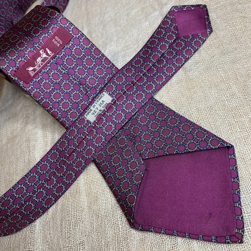 Cravatta di seta vintage HERMÈS Paris 927 HA Tie CORBATA soft seta silk France - Imagen 9 de 13