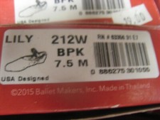 New Capezio 212W Lily BPK Pink Ballet Shoes Size 7.5 M Womens  One Pair