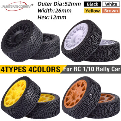 WLYEJEA 67mm RC On-Road Tires – 4PCs With 12mm Hex Hub, Foam Inserts For 1/10 Scale RC Cars Like Tamiya TT02 & Traxxas - View #10