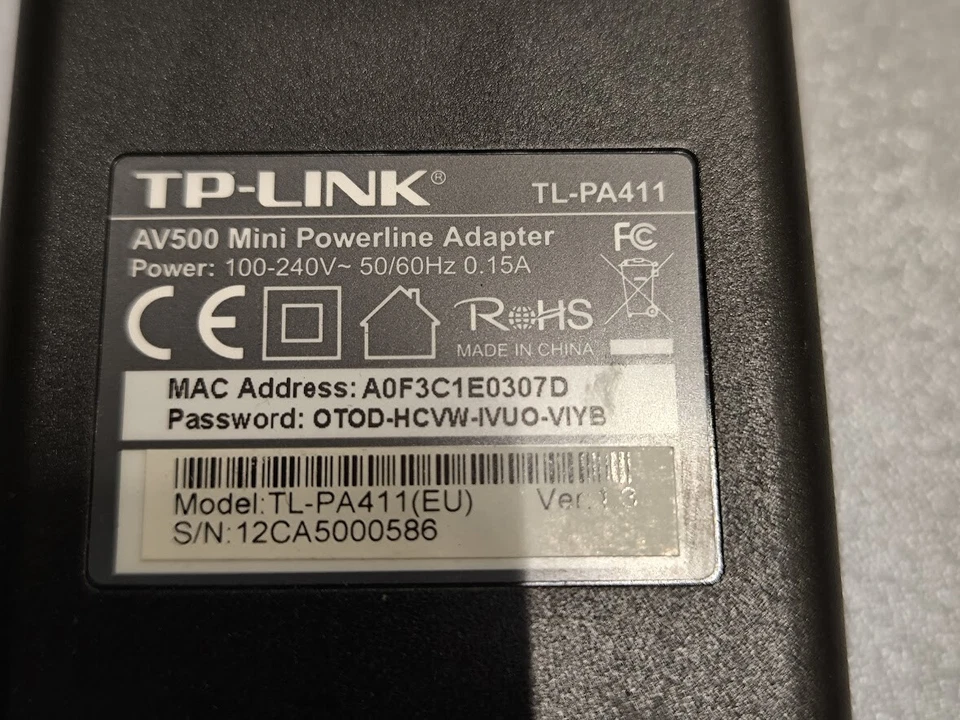 TP-Link TL-PA411 AV500 Powerline Adapter - Gebraucht, Ohne Verpackung - Bild 2 von 4