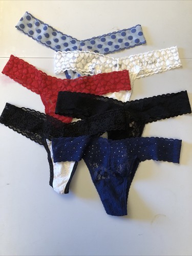 6 NEW Victoria's Secret VINTAGE 2010s The Lacie Thong Panties Lot ONE SIZE / OS - Picture 1 of 11