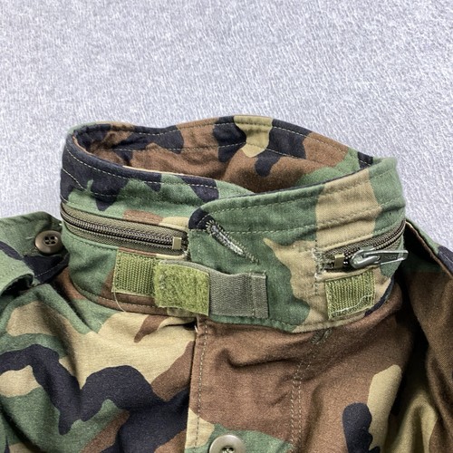 VINTAGE Military Jacke Herren Small Reg Cold Weather Field Coat Woodland Camo M65 - Bild 3 von 19