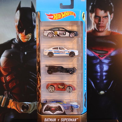 BATMAN v SUPERMAN Geschenk-Set Hot Wheels DJD23 Limited Edition *NEU&OVP*  