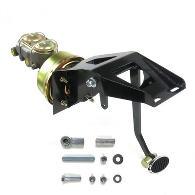 53-56 Ford Truck FW 7 Single Brake Pedal kit Drum/DrumSm Oval Chr Pad