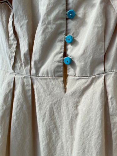 Nicholas Sandra Dress Beige Frill Sleeves Cotton Size 14 AU RRP 495 WITH DEFECTS - Picture 7 of 7