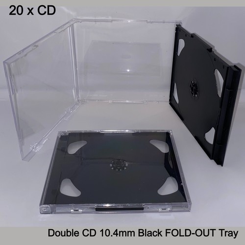 Estuche Joyero Doble CD 10,4 mm Estándar para 2 CD con Bandeja DESPLEGABLE Negra HQ AAA - Imagen 17 de 29