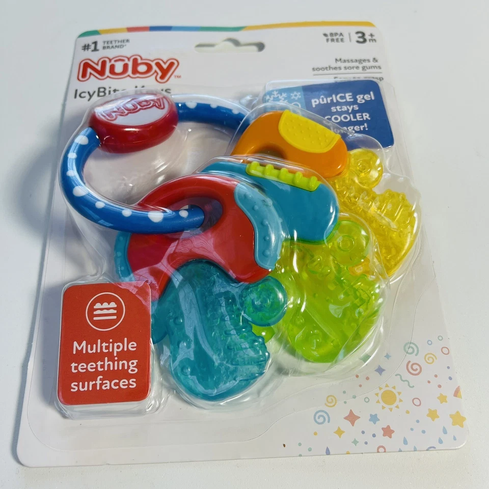 NEW Nuby Ice Gel Teether Keys - Multicolor - Image 3 of 4
