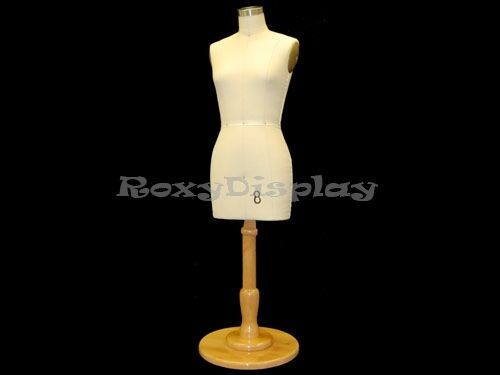 Half Scale Female Half Body Dress Form Table Top Display #SIZE8HALF-ST+BS-C06MNX - Picture 1 of 2