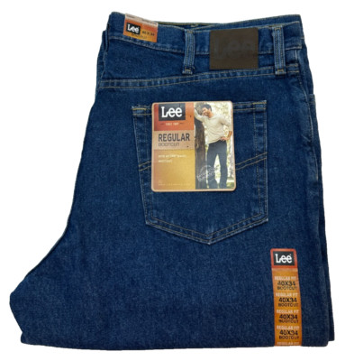 Lee Regular Fit Bootcut 100% Cotton Men's Jeans Size W40 L34 Pepper Stone Denim