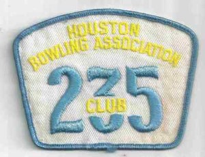 Bowling Patch - Club 235 - Houston Bowling Association - 4" x 3"