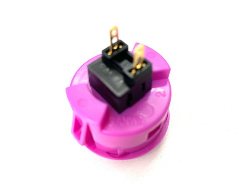 Original Sanwa OBSF-30 Taster Violett 30mm Arcade Video Klemme PRO *** - Bild 2 von 2