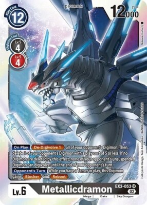 Metallicdramon EX3-053 SR Digimon Card Game Draconic Roar | eBay Metallicdramon EX3-053 SR Digimon Card Game Draconic Roar | eBay