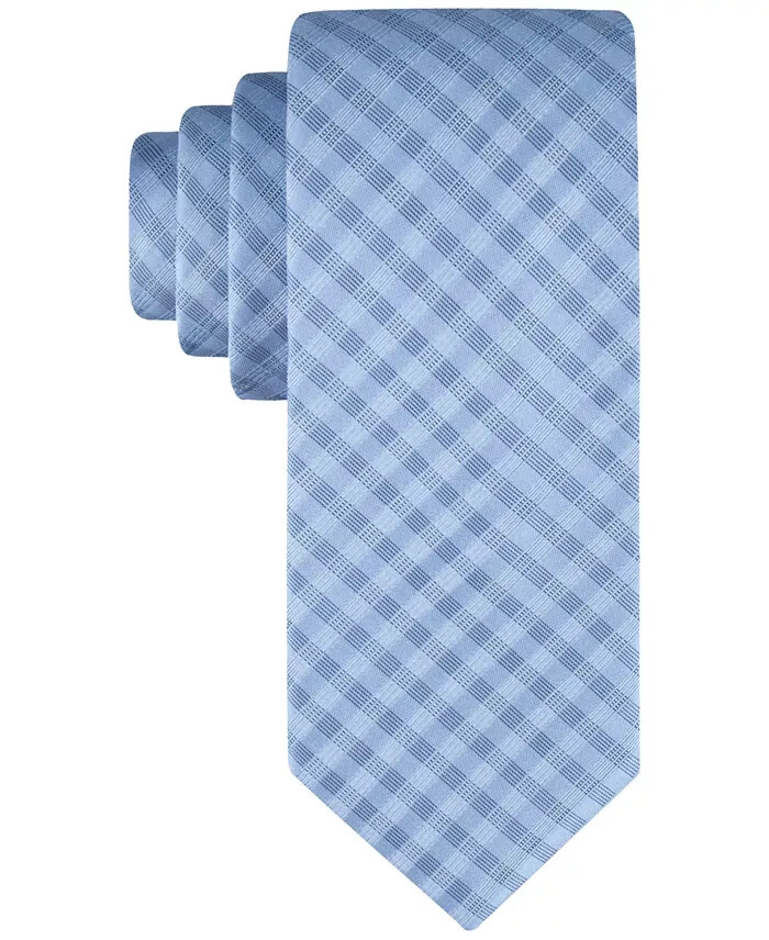 Calvin Klein Silk Blend Check-Pattern Tie Men's One Size Light