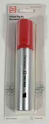 XL Permanent Marker Extra-Broad Chisel Tip Red TR56934 - Red Color
