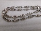 Crown Trifari Triangle Teardrop Dangle Fancy Openwork Chain Silver Tone Vintage — photo 9