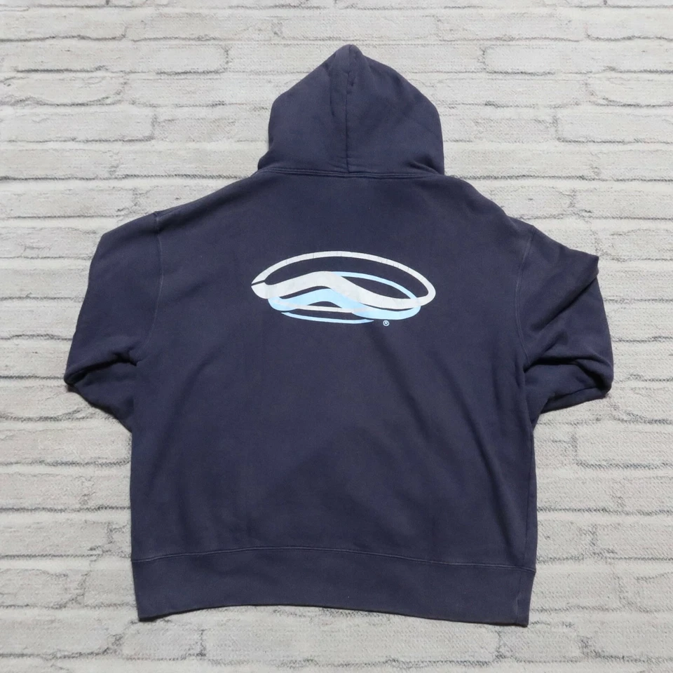 Moletom com capuz vintage anos 90 logotipo Vans tamanho M skate skate skate - Imagem 3 de 4