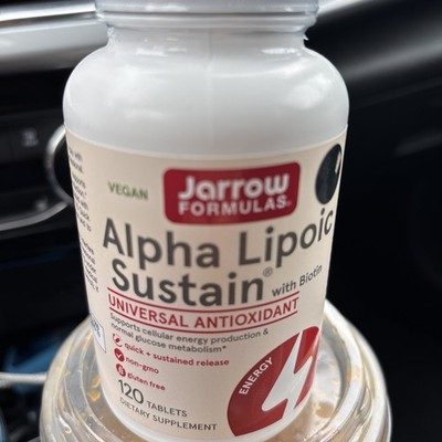 2 Bottles Jarrow Alpha Lipoic Sustain with Biotin 120 Tabs