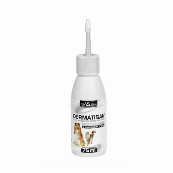 VET-AGRO Dermatisan Aurisal Silver Ohrreiniger FüR Hunde Und Katzen 75 Ml-image