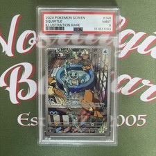 Pokemon TCG Scarlet & Violet Stellar Crown Squirtle Card 148/142 PSA 9