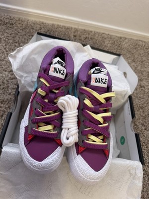 [DM7901-500] Nike Men's Blazer Low x KAWS x Sacai Purple Dusk Sneakers Size 3.5