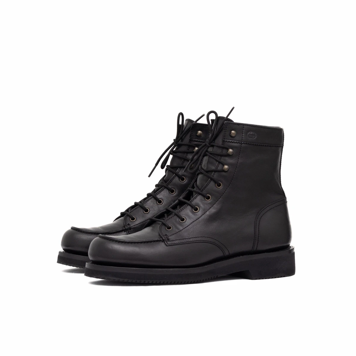 GUCCI Tom Ford Era Men\'s Leather Side-zip Combat Boot Black EU43.5/US10.5 Gucci “40 Below” Black Leather Duck Boot (Size 8) now  main image 2