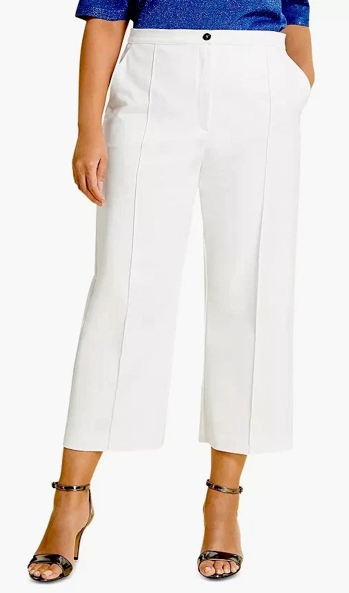 Женские белые брюки Marina Rinaldi Raduno размер США 20 новые с ценниками MR 29 - Изображение 2 из 4