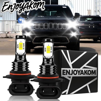 For Jeep Grand Cherokee 1999-2010 2x Front LED Fog Light High Power Lamp Bulb