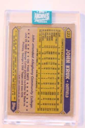 2024 Topps Archives Signature John Kruk Auto /49 #123 - Bild 2 von 2