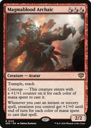 Magmablood Archaic #123 Secrets of Strixhaven Foil Rare MTG