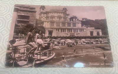 POSTCARD ANZIO - PARADISE ON THE SEA - POSTAGE STAMP ITALIAN REP LIRE 10