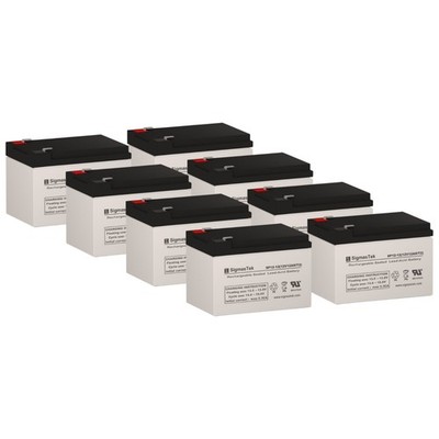 Pack of 8 x SigmasTek SP12-12 (T2) SLA Batteries - 12V 12Ah F2 Terminal