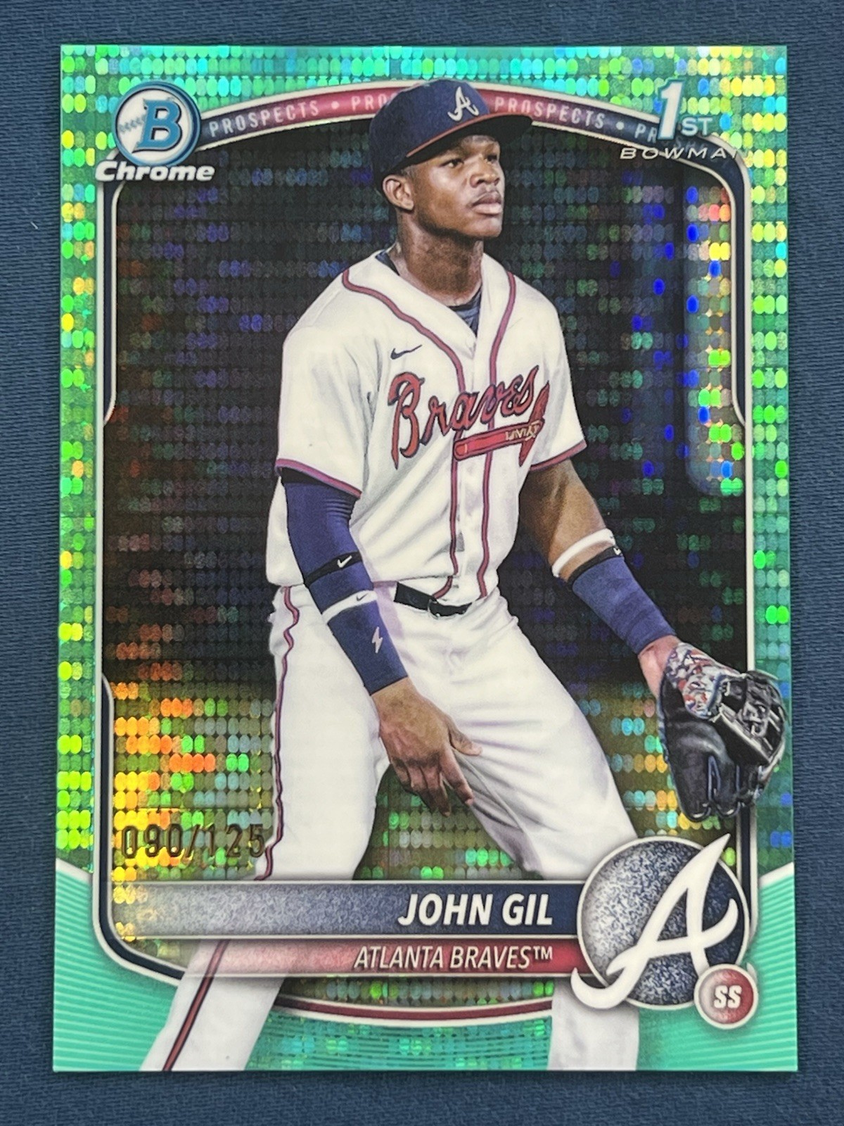 2025 Bowman Chrome John Gil /125 Aqua Pulsar Refractor #BCP-172